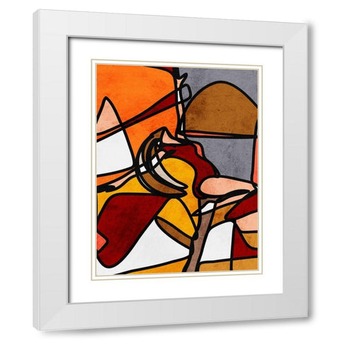 Desired Flow White Modern Wood Framed Art Print with Double Matting by Prime, Marcus