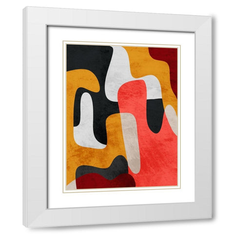 Mixed Theories 2 White Modern Wood Framed Art Print with Double Matting by Prime, Marcus