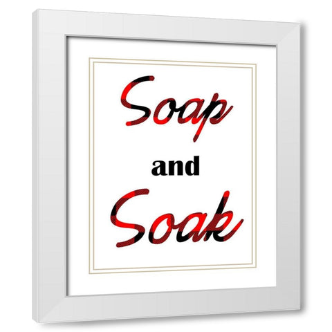 Soap Soak White Modern Wood Framed Art Print with Double Matting by Prime, Marcus