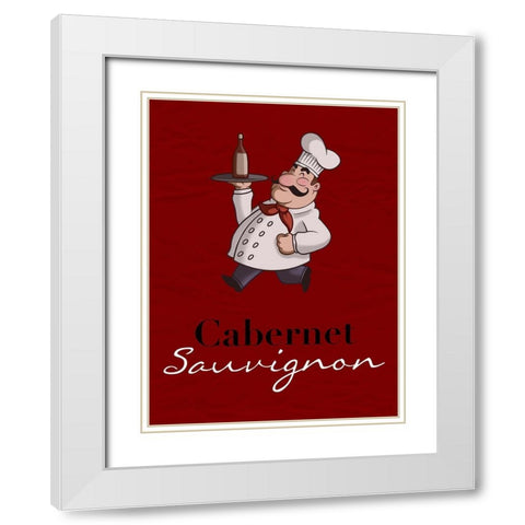 Cabernet White Modern Wood Framed Art Print with Double Matting by Prime, Marcus
