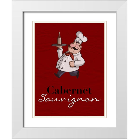 Cabernet White Modern Wood Framed Art Print with Double Matting by Prime, Marcus