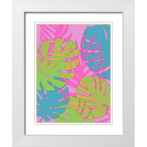 Funky Jungle 1 White Modern Wood Framed Art Print with Double Matting by Prime, Marcus