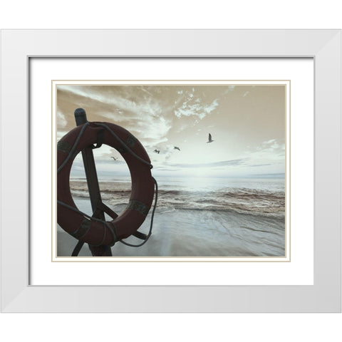 Saving Grace 2 White Modern Wood Framed Art Print with Double Matting by Prime, Marcus