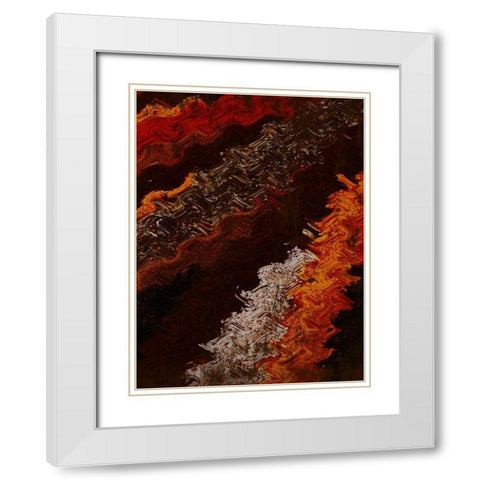 Spicy Warp White Modern Wood Framed Art Print with Double Matting by Prime, Marcus
