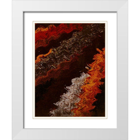 Spicy Warp White Modern Wood Framed Art Print with Double Matting by Prime, Marcus