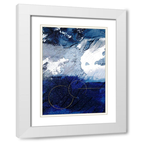 Infinity Indigo 1 White Modern Wood Framed Art Print with Double Matting by Prime, Marcus