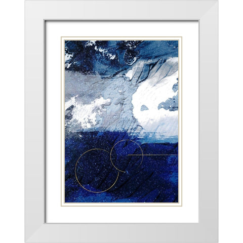 Infinity Indigo 1 White Modern Wood Framed Art Print with Double Matting by Prime, Marcus
