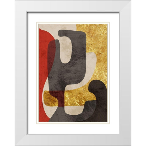 Adorned Luck 1 White Modern Wood Framed Art Print with Double Matting by Prime, Marcus