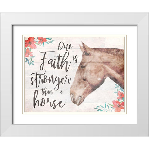 Strong Faith 1 White Modern Wood Framed Art Print with Double Matting by Prime, Marcus