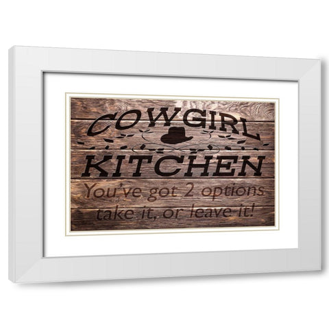 Cowgirl Kitchen White Modern Wood Framed Art Print with Double Matting by Prime, Marcus