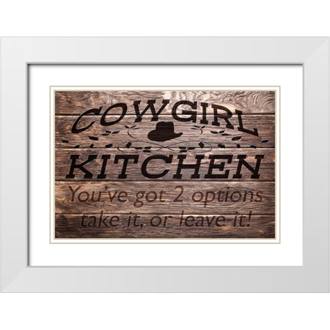 Cowgirl Kitchen White Modern Wood Framed Art Print with Double Matting by Prime, Marcus