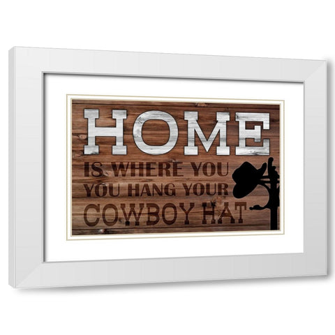 Hang Your Hat White Modern Wood Framed Art Print with Double Matting by Prime, Marcus