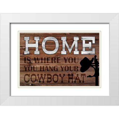 Hang Your Hat White Modern Wood Framed Art Print with Double Matting by Prime, Marcus