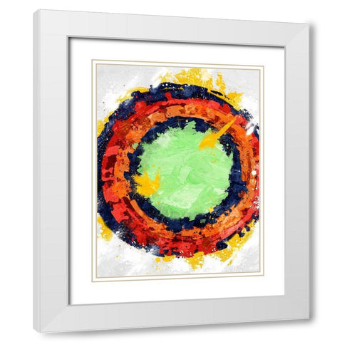 Crayon Blast White Modern Wood Framed Art Print with Double Matting by Prime, Marcus