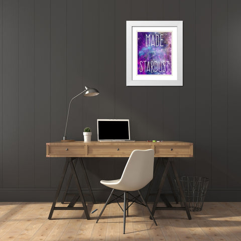 Made Of Stardust White Modern Wood Framed Art Print with Double Matting by Prime, Marcus