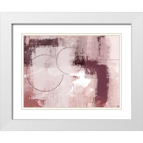Distressed Blush 2 White Modern Wood Framed Art Print with Double Matting by Prime, Marcus