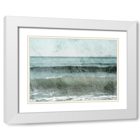 Distressed Ocean 1 White Modern Wood Framed Art Print with Double Matting by Prime, Marcus