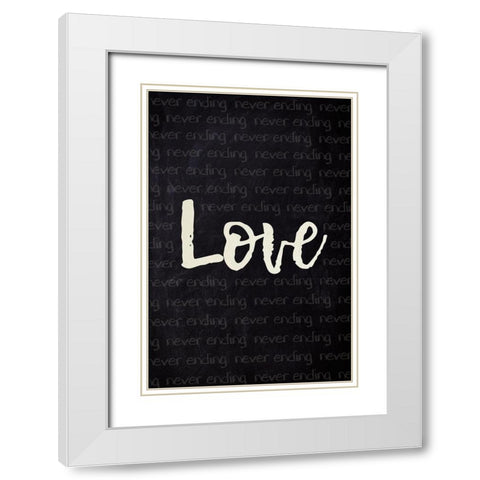 Never Ending 2 White Modern Wood Framed Art Print with Double Matting by Prime, Marcus