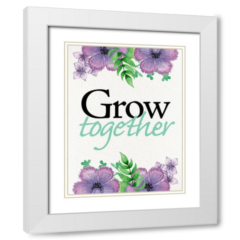 Grow Together White Modern Wood Framed Art Print with Double Matting by Prime, Marcus