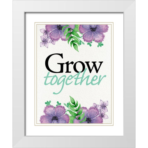 Grow Together White Modern Wood Framed Art Print with Double Matting by Prime, Marcus