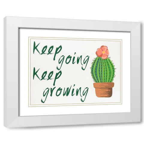 Keep Growing 1 White Modern Wood Framed Art Print with Double Matting by Prime, Marcus