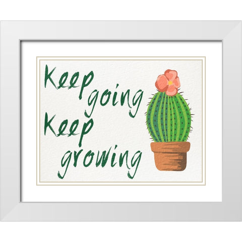 Keep Growing 1 White Modern Wood Framed Art Print with Double Matting by Prime, Marcus