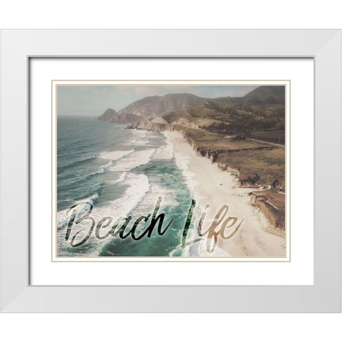 Cali Life White Modern Wood Framed Art Print with Double Matting by Prime, Marcus