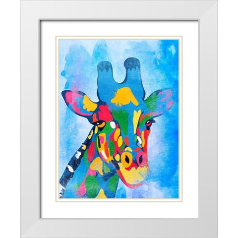 Colorful Safari 1 White Modern Wood Framed Art Print with Double Matting by Prime, Marcus