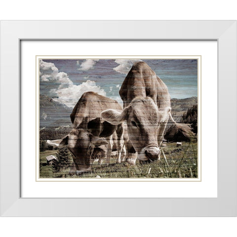 Loving Meal 1 White Modern Wood Framed Art Print with Double Matting by Prime, Marcus