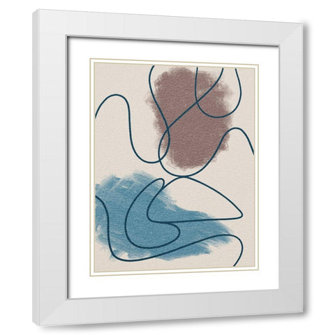Scribble Wonder 2 White Modern Wood Framed Art Print with Double Matting by Prime, Marcus