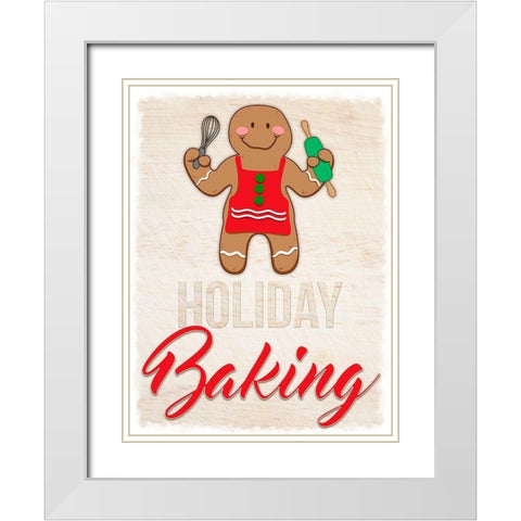 Holiday Baking 1 White Modern Wood Framed Art Print with Double Matting by Prime, Marcus