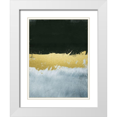 Glitzy Strike 1 White Modern Wood Framed Art Print with Double Matting by Prime, Marcus