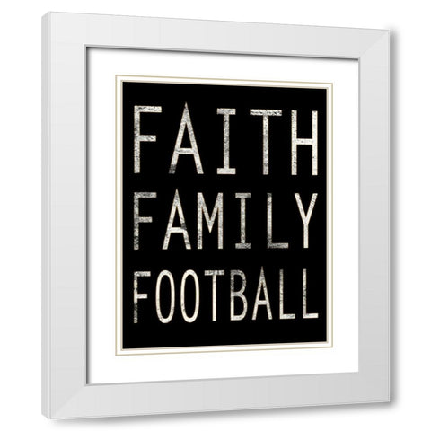 Sporty Faith 1  White Modern Wood Framed Art Print with Double Matting by Prime, Marcus
