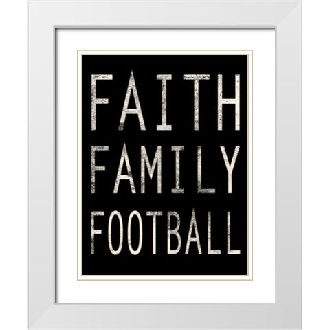 Sporty Faith 1  White Modern Wood Framed Art Print with Double Matting by Prime, Marcus