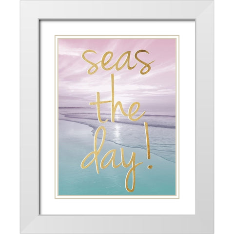 Seas The Day White Modern Wood Framed Art Print with Double Matting by Prime, Marcus