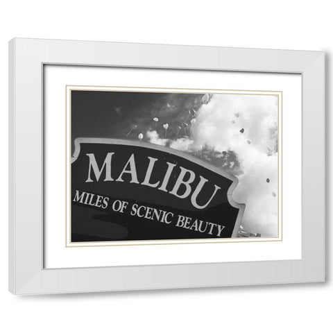 Scenic Malibu 1 White Modern Wood Framed Art Print with Double Matting by Prime, Marcus