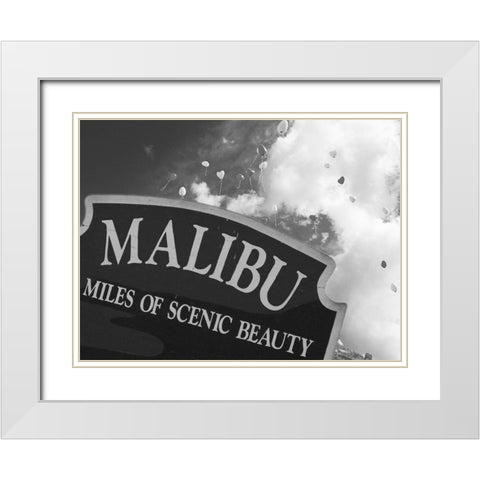 Scenic Malibu 1 White Modern Wood Framed Art Print with Double Matting by Prime, Marcus