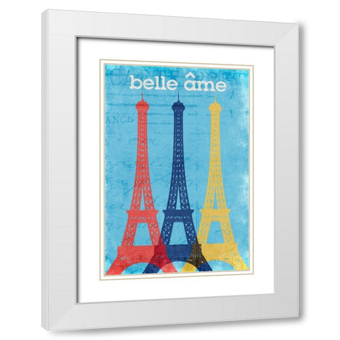 Belle Ame Paris White Modern Wood Framed Art Print with Double Matting by Prime, Marcus