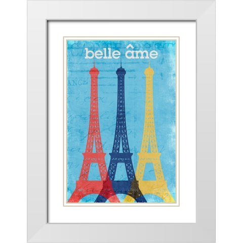 Belle Ame Paris White Modern Wood Framed Art Print with Double Matting by Prime, Marcus