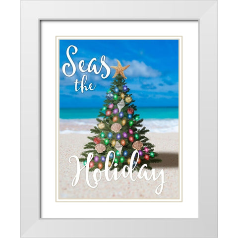 Salty Holiday 1 White Modern Wood Framed Art Print with Double Matting by Prime, Marcus
