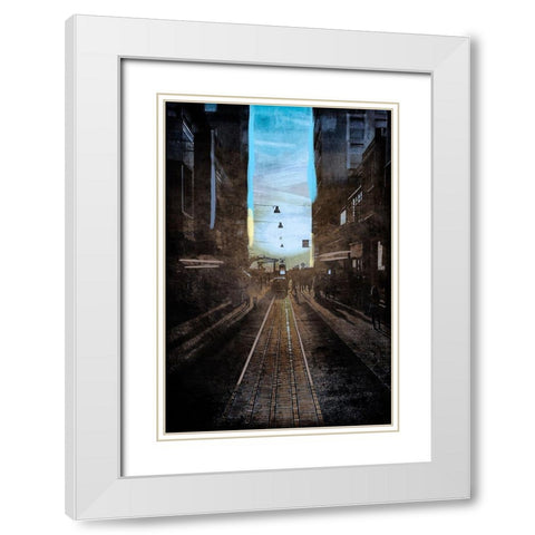 Street Stroll 1 White Modern Wood Framed Art Print with Double Matting by Prime, Marcus