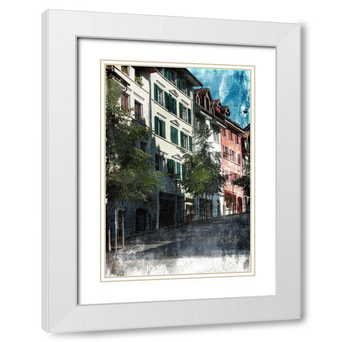Relaxing Wander 1 White Modern Wood Framed Art Print with Double Matting by Prime, Marcus