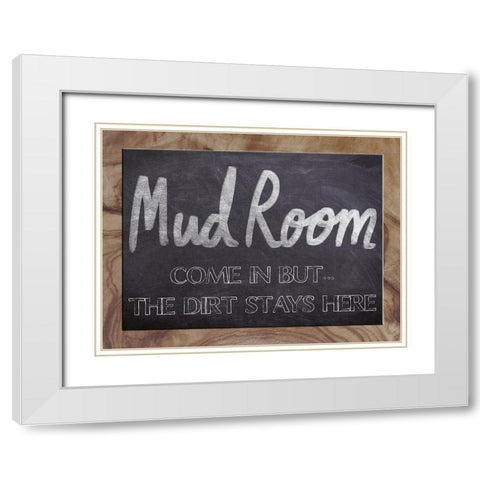 Mud Room Etiquette 1 White Modern Wood Framed Art Print with Double Matting by Prime, Marcus