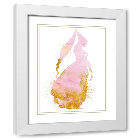 Princess Power 2 White Modern Wood Framed Art Print with Double Matting by Prime, Marcus
