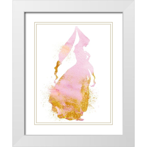Princess Power 2 White Modern Wood Framed Art Print with Double Matting by Prime, Marcus