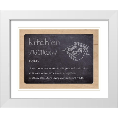 Defined Kitchen 1 White Modern Wood Framed Art Print with Double Matting by Prime, Marcus
