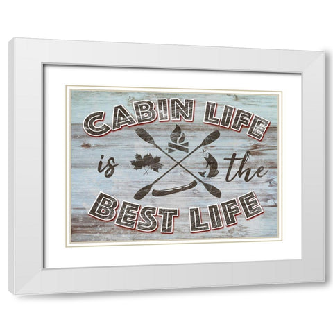 Best Cabin Life 1 White Modern Wood Framed Art Print with Double Matting by Prime, Marcus