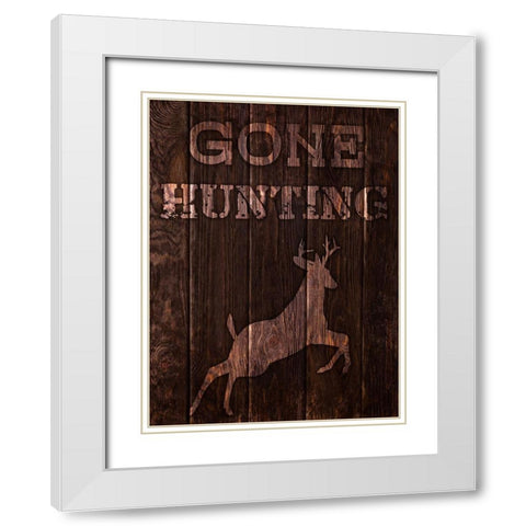 Gone Hunting 1 White Modern Wood Framed Art Print with Double Matting by Prime, Marcus