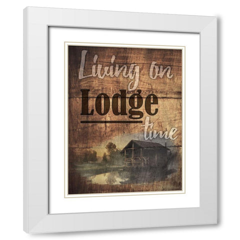 Lodge Time 1 White Modern Wood Framed Art Print with Double Matting by Prime, Marcus