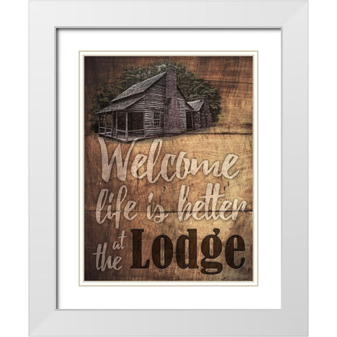 Better Lodge 1 White Modern Wood Framed Art Print with Double Matting by Prime, Marcus